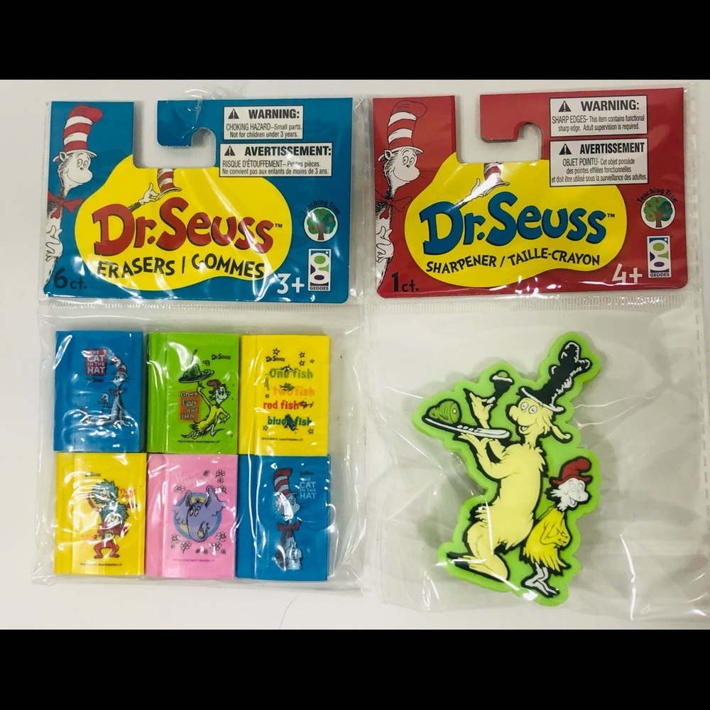 Dr. Seuss Pencil Sharpener/Erasers